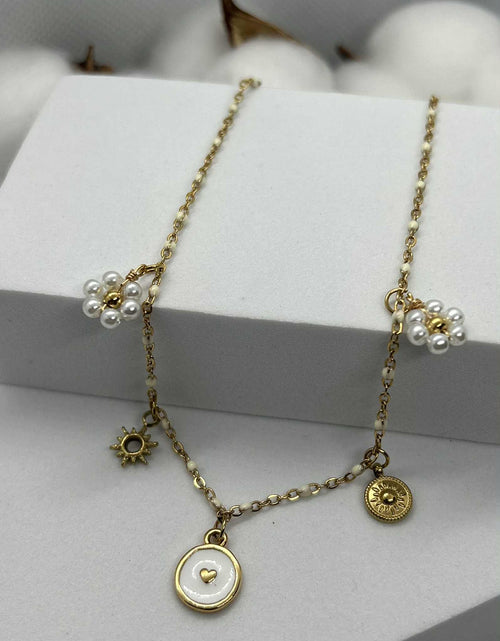 Collier fin dorée en acier inoxydable 